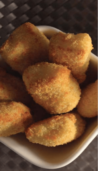 Heißluftfritteusen Gericht Kabeljau-Nuggets